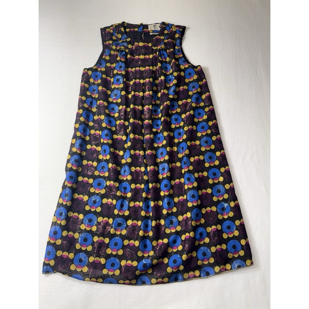 Anna Sui for Target Metallic Circles Shift Sleeveless Mini Dress XS Multi NWT